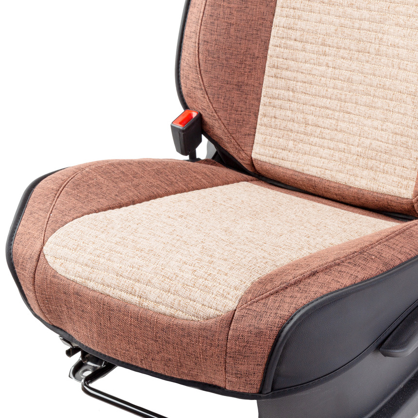 Каркасные 3D накидки на передние сиденья "Car Performance", 2 шт., fiberflax CUS-3024 COFFEE/BE