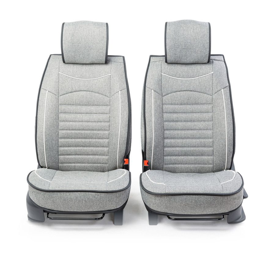 Каркасные накидки на передние сиденья "Car Performance", 2 шт., гобелен CUS-2082 L.GY