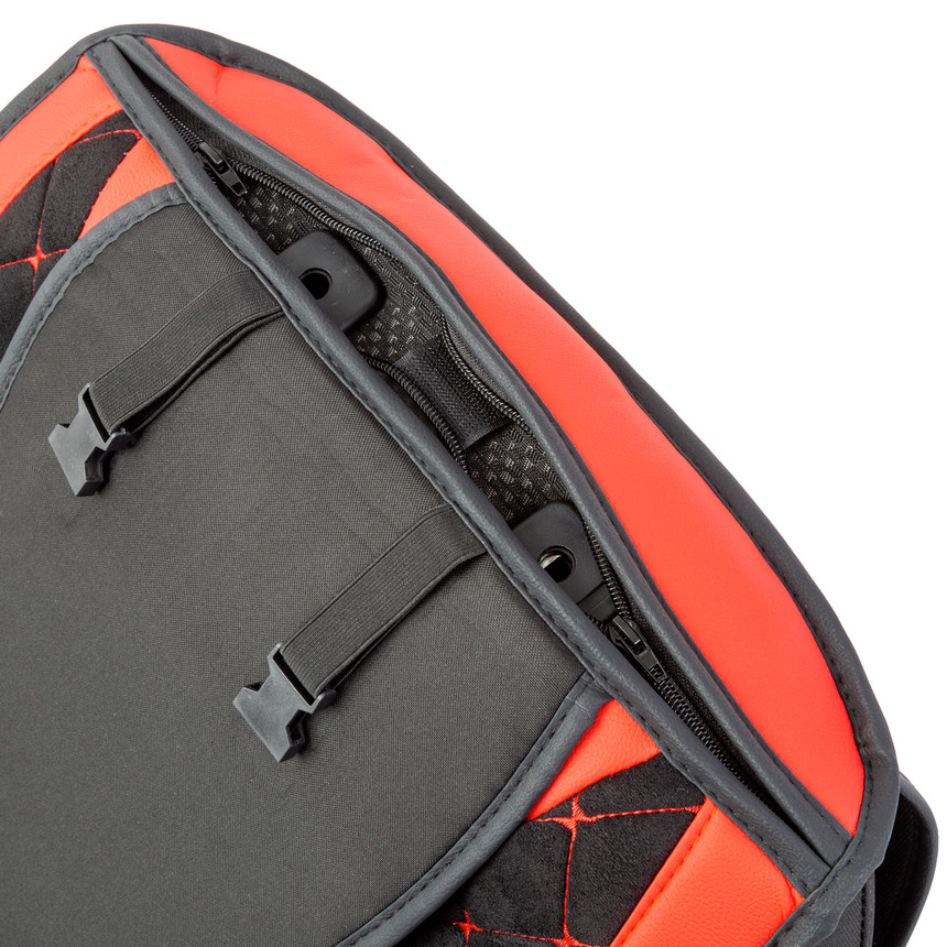 Каркасные 3D накидки на передние сиденья "Car Performance", 2 шт., экокожа/алькантара CUS-3044 BK/RD