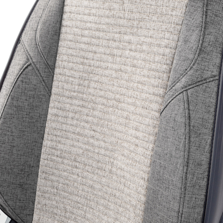 Каркасные 3D накидки на передние сиденья "Car Performance", 2 шт., fiberflax CUS-3024 D.GY/L.GY