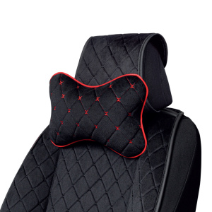 Подушка "косточка" AUTOPROFI, размер 30х20 см ALC-100NP BK/RD