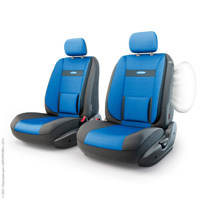 Чехлы на сиденья трансформеры COMFORT передний ряд TRS/COM-001G BK/BL