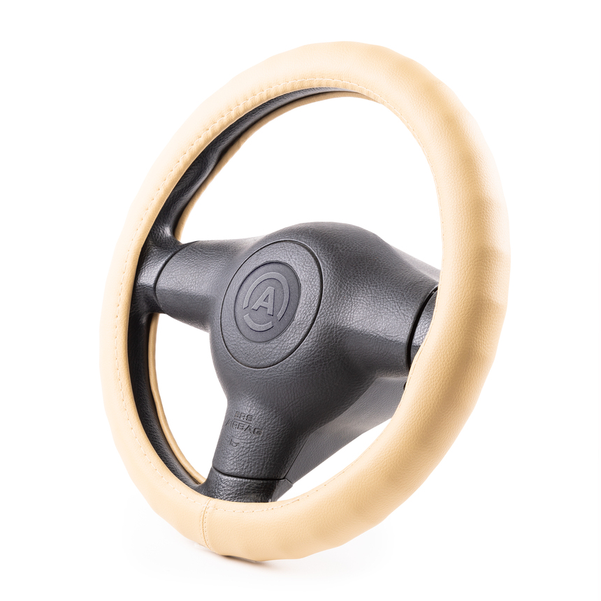 Оплётка руля AUTOPROFI из экокожи AP-1911 BE (M)
