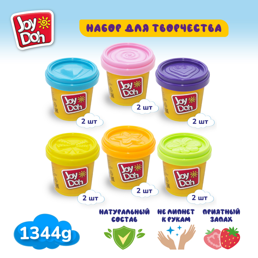 Масса для лепки Joy-Doh, 1 баночка (112 г) на дисплее POT-01/112 PDQ