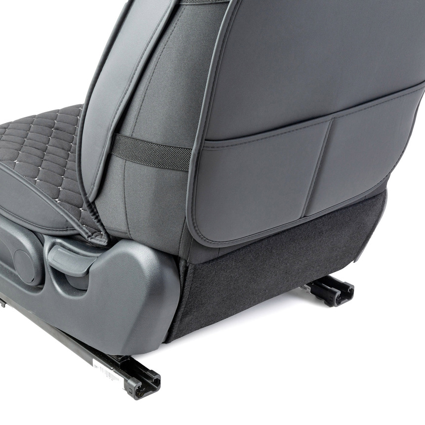 Каркасные накидки на передние сиденья "Car Performance", 2 шт., алькантара CUS-2012 BK/GY