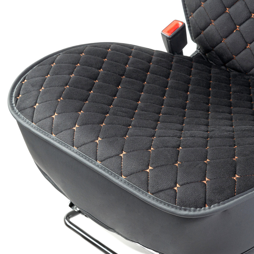 Каркасные накидки на передние сиденья "Car Performance", 2 шт., алькантара CUS-2012 BK/BE