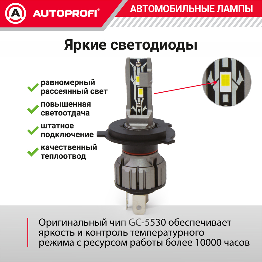 Лампа светодиодная X2-H4