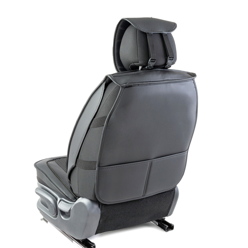 Каркасные накидки на передние сиденья "Car Performance", 2 шт., экокожа CUS-2072 BK/BK