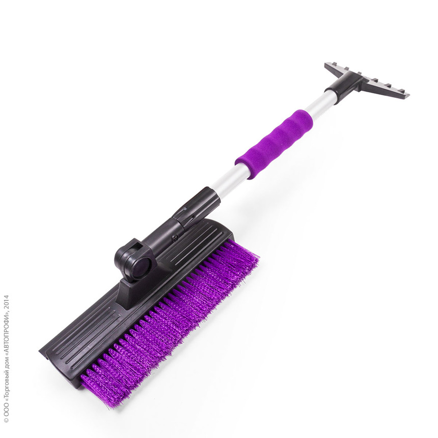 Щетка для снега "AUTOPROFI" SB-1452 BK/VIOLET